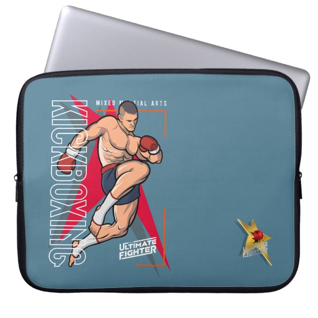 Kickboksen | 38 cm laptop sleeve (Voorkant)