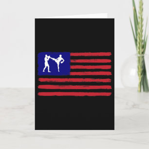 Kickboksen 4 juli Patriottische Amerikaanse vlag i Kaart