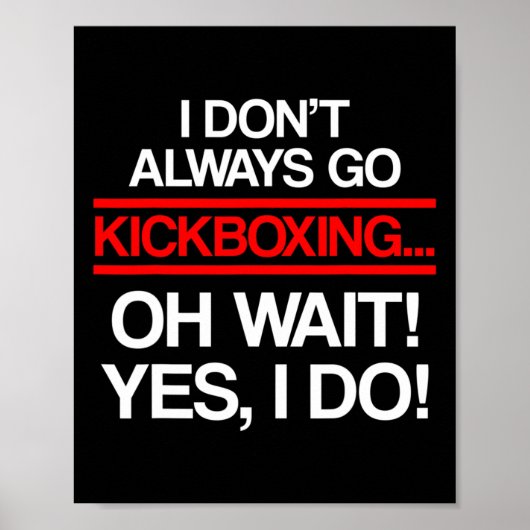 Kickboksen Altijd Kick Boksen Workout _1  Poster (Voorkant)