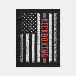 Kickboksen Amerikaanse Vlag 4 Juli Kickboxer Voor Fleece Deken