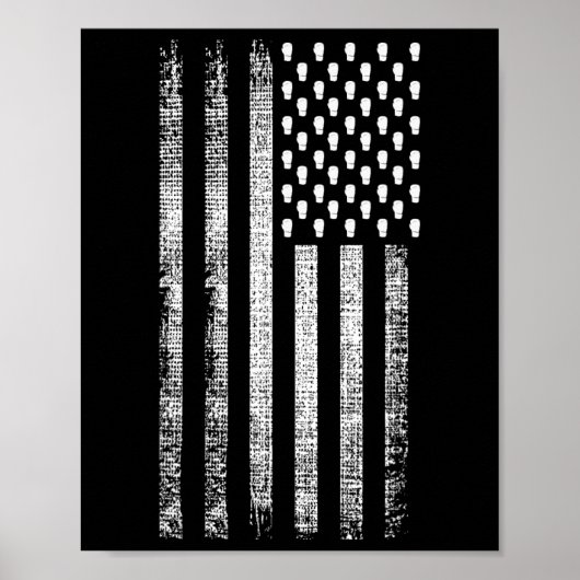 Kickboksen Amerikaanse vlag Poster (Voorkant)