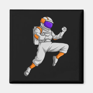 Kickboksen Astronaut Kickbokser Buitenruimte Karat Magneet