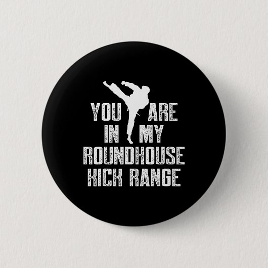 Kickboksen Bereik Kickboksen Workout Ronde Button 5,7 Cm (Voorkant)
