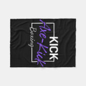 Kickboksen bijl trap fleece deken (Voorkant (Horizontaal))