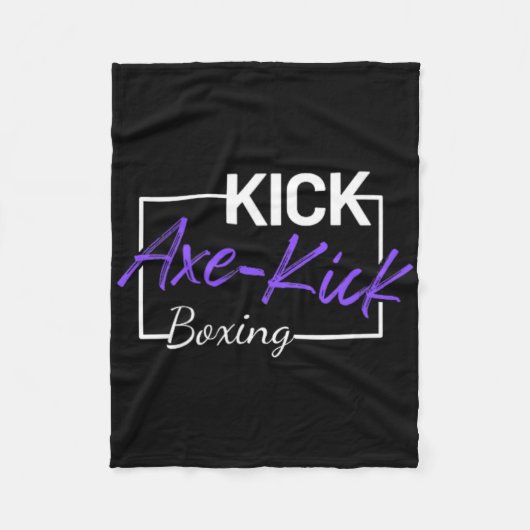 Kickboksen bijl trap fleece deken (Voorkant)