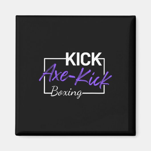Kickboksen bijl trap magneet (Voorkant)