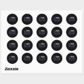 Kickboksen Bijl Trap Ronde Sticker (Vel)