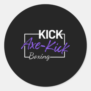 Kickboksen Bijl Trap Ronde Sticker
