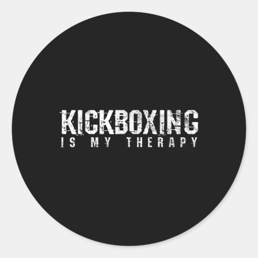 Kickboksen Boksen Materialen Kunst Cadeau Ronde Sticker (Voorkant)