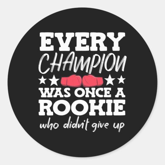 Kickboksen Boksen Ronde Sticker (Voorkant)