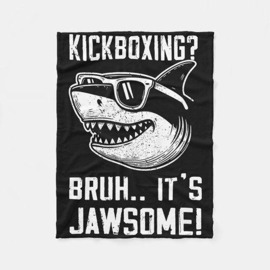 Kickboksen Bruh Het is Jawsome Haaien Kinderen Gra Fleece Deken (Voorkant)