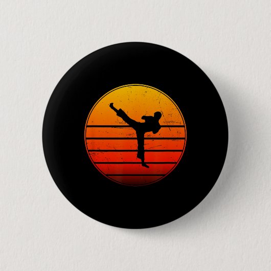 Kickboksen Dames Heren Boksen Kickbox Kickbokser Ronde Button 5,7 Cm (Voorkant)