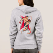 Kickboksen | Dames ritssluiting Hoodie (Achterkant)