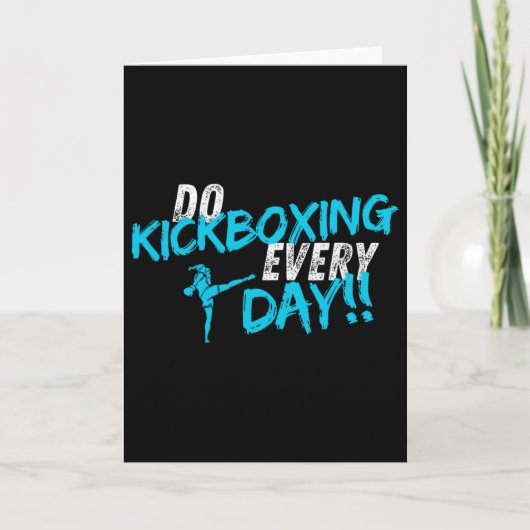 Kickboksen elke dag kaart (Voorkant)