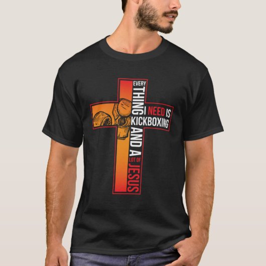 Kickboksen en veel Jesus Kickboxer T-shirt (Voorkant)