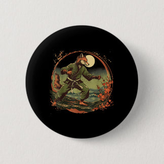 Kickboksen Fox Taekwondo Karate Mma Grappig Martia Ronde Button 5,7 Cm