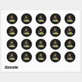 Kickboksen freak ronde sticker (Vel)