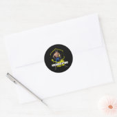 Kickboksen freak ronde sticker (Envelop)