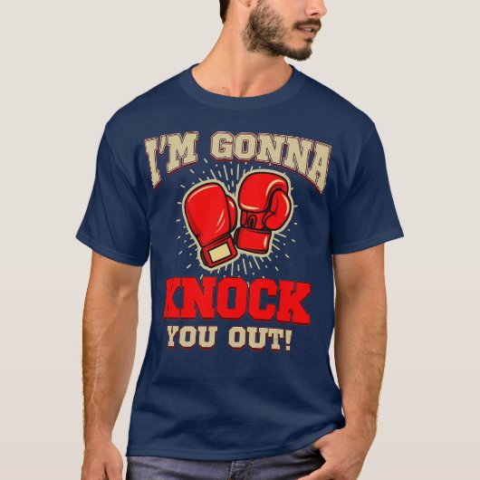 Kickboksen gaat je knock-out kickbox cadeau t-shirt (Voorkant)
