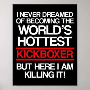 Kickboksen Gedroomde Kickbokstraining Poster