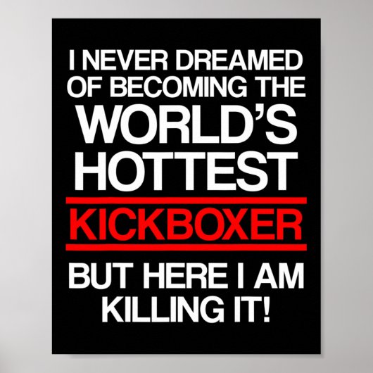 Kickboksen Gedroomde Kickbokstraining Poster (Voorkant)