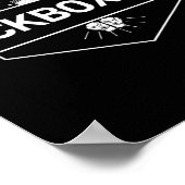 Kickboksen gevechtslogo poster (Hoek)
