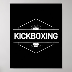 Kickboksen gevechtslogo poster