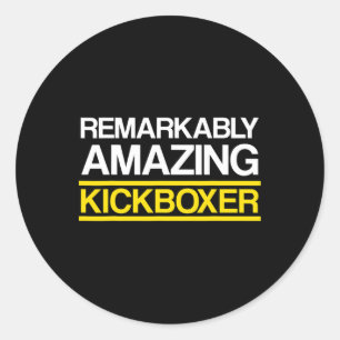 Kickboksen Geweldige Kick Boksen Workout Ronde Sticker