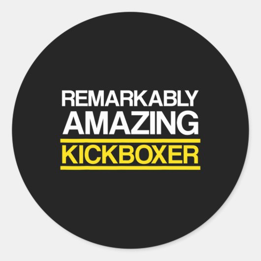 Kickboksen Geweldige Kick Boksen Workout Ronde Sticker (Voorkant)