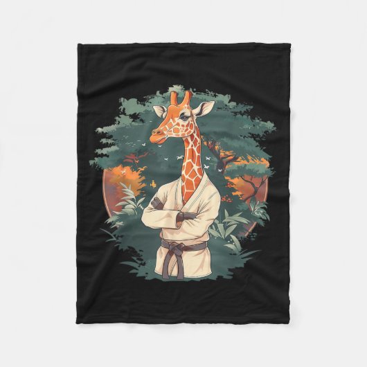 Kickboksen Giraffe Vechtkunst Karate Jiu-Jitsu Fleece Deken (Voorkant)
