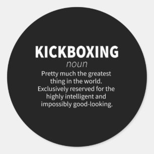 Kickboksen Grappige Definitie Kickbokser Fitness C Ronde Sticker