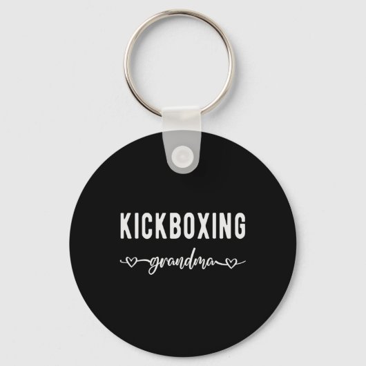 Kickboksen Grootmoeder Trots Kickboksen Grootmoede Sleutelhanger (Voorkant)