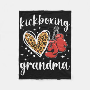 Kickboksen Grootmoeder Van Een Kickbokser Oma Hart Fleece Deken