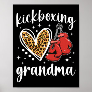 Kickboksen Grootmoeder Van Een Kickbokser Oma Hore Poster