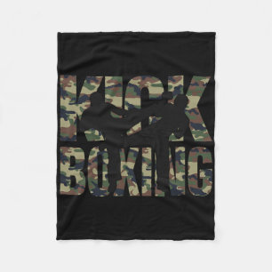 Kickboksen Grunge Design Gevecht Tussen Twee Kickb Fleece Deken