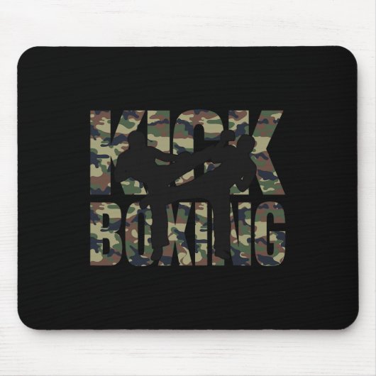 Kickboksen Grunge Design Gevecht Tussen Twee Kickb Muismat (Voorkant)