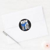 Kickboksen Highkick Ronde Sticker (Envelop)