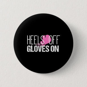 Kickboksen Hoge Hakken Handschoenen Aan Shirt Ronde Button 5,7 Cm