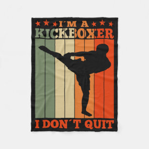 Kickboksen Ik ben een kickbokser Ik geef niet op R Fleece Deken