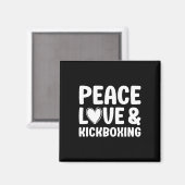 Kickboksen Ik hou van Kickboksen Kickbokser Magneet (Voorkant / Achterkant)