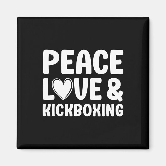 Kickboksen Ik hou van Kickboksen Kickbokser Magneet (Voorkant)