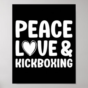 Kickboksen Ik hou van Kickboksen Kickbokser Poster