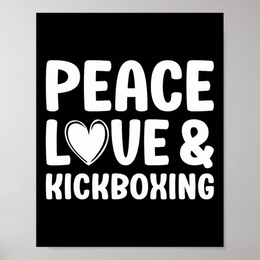 Kickboksen Ik hou van Kickboksen Kickbokser Poster (Voorkant)