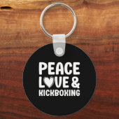 Kickboksen Ik hou van Kickboksen Kickbokser Sleutelhanger (Voorkant)