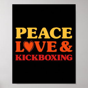 Kickboksen Ik hou van kickboksen voor mannen en vr Poster