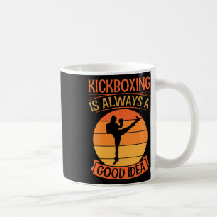 Kickboksen is altijd een goed idee Funny Vintage R Koffiemok