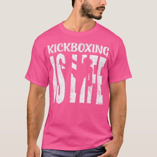 Kickboksen is het leven van vechtsporten kick boks t-shirt (Voorkant)