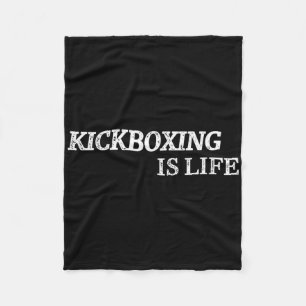 Kickboksen Is Leven Vechtkunst Kick-boxen Bokser Fleece Deken