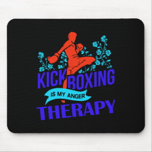 Kickboksen is mijn boosheid therapie vechtsport muismat