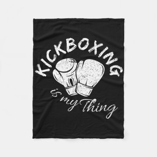 Kickboksen is mijn ding fleece deken (Voorkant)
